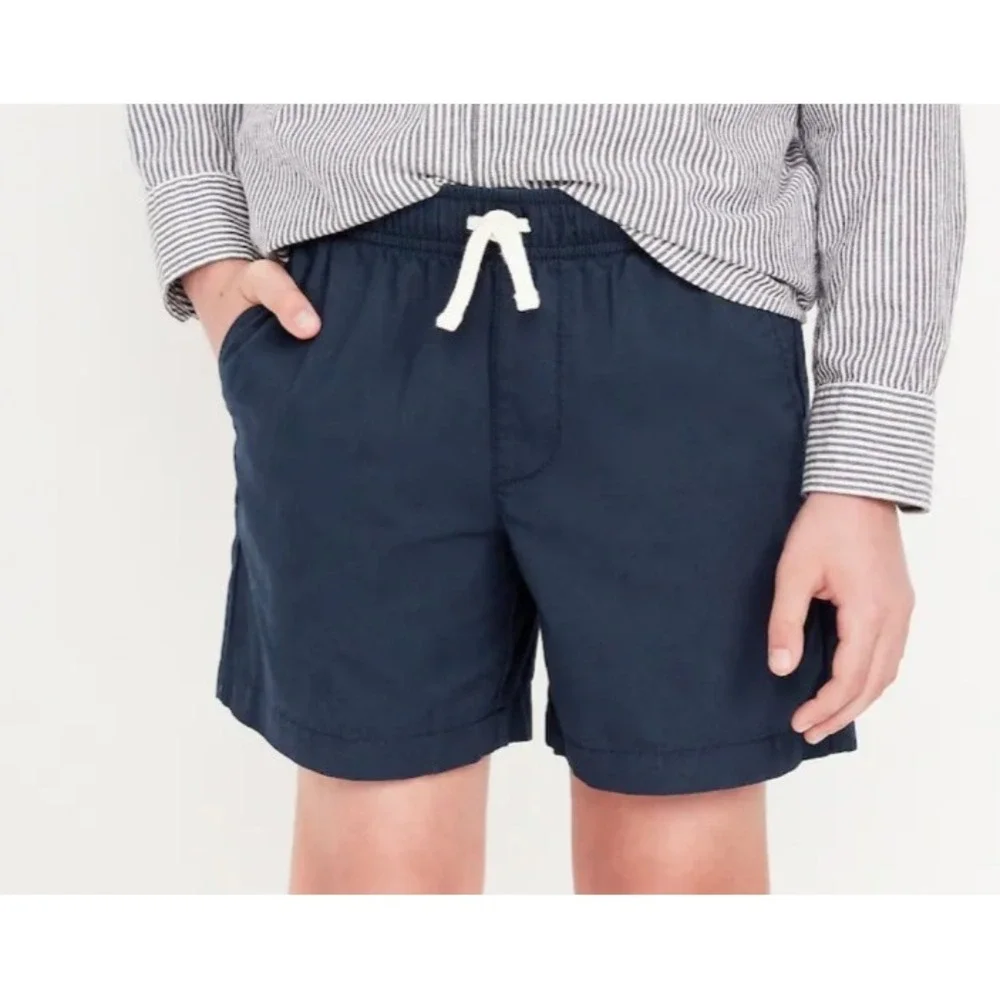 Boys Shorts Size 8 Medium Blue Above Knee Twill Pull On Old‎ Navy New Sealed